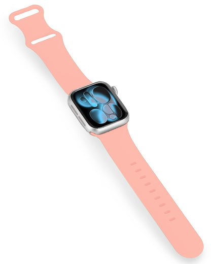 Apple Watch 1, 2, 3, 4, 5, 6, 7, 8, 9, 10, 11, SE - 42/44/45/46 mm Bandje Siliconen met verstelbare polsband - Oud Roze