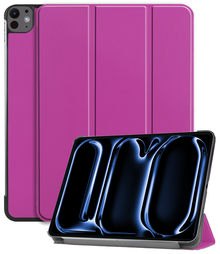 iPad Pro 2024 (11 inch) Trifold Bookcase Hoes - Paars