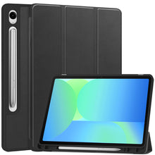 Samsung Galaxy Tab S10 FE Plus Trifold Bookcase Hoes met Penhouder voor S Pen - Zwart
