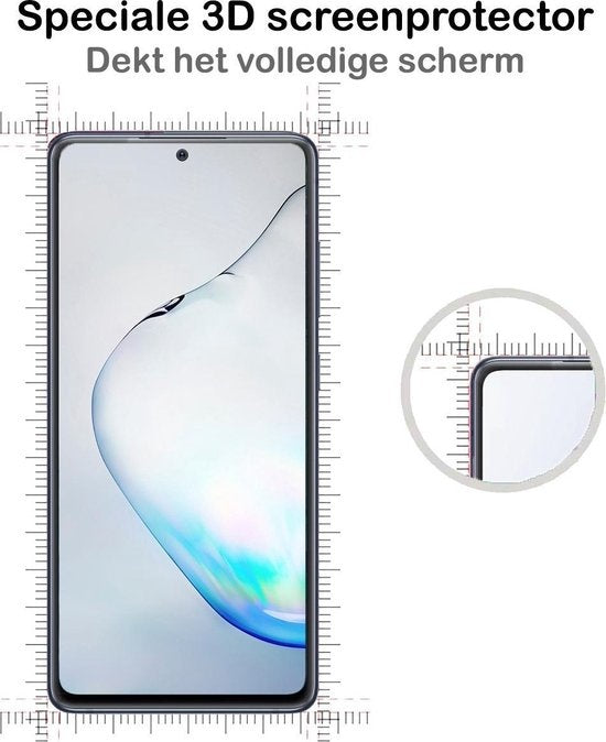 Samsung Galaxy Note 10 Lite Screenprotector Full Cover Tempered Glass