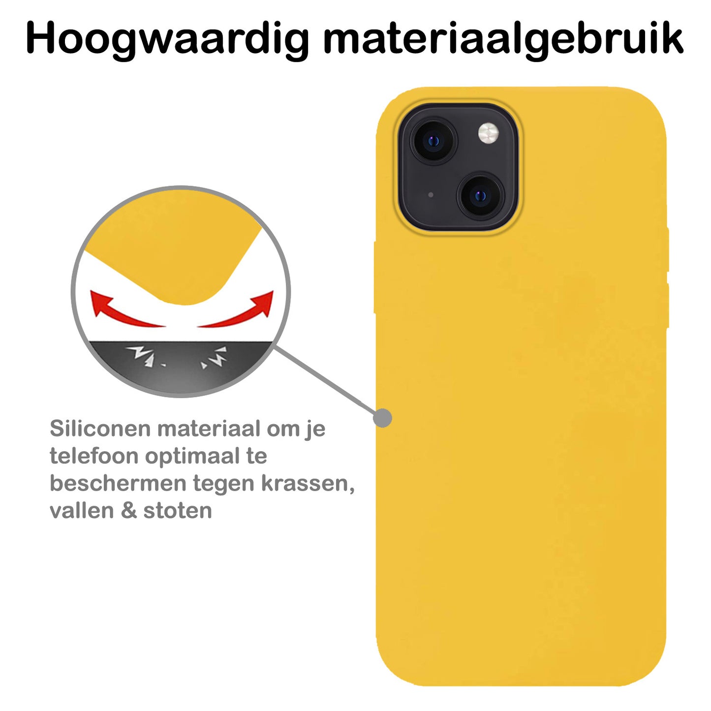 iPhone 13 Hoesje Siliconen - Geel