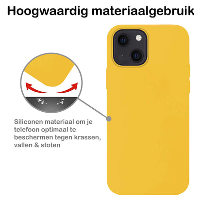 iPhone 13 Hoesje Siliconen - Geel