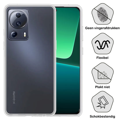 Xiaomi 13 Lite Hoesje Siliconen Backcover Lichtgewicht - Transparant