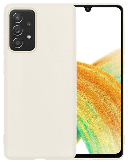 Samsung A33 Hoesje Siliconen Backcover Lichtgewicht - Wit