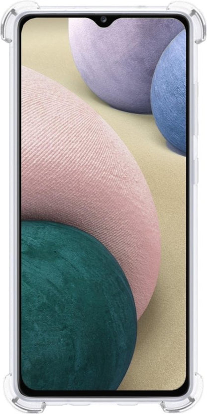 Samsung A12 Hoesje Shockproof Backcover Siliconen - Transparant
