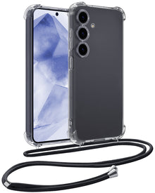 Samsung A55 Hoesje met Koord Backcover Shockproof - Transparant