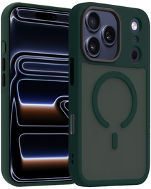 iPhone 17 Pro Max Hoesje Geschikt voor Magsafe Backcover Shockproof - Donkergroen