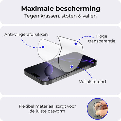 iPhone 16 Pro Max Screenprotector Felxibel Hybrid