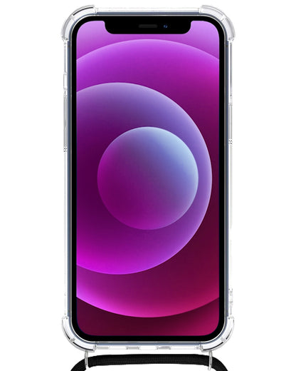 iPhone 12 Hoesje met Koord Backcover Shockproof - Transparant