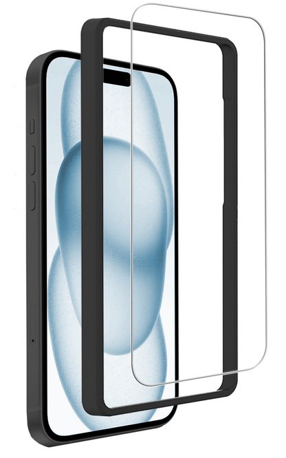 iPhone 15 Pro Max Screenprotector Gehard Glas met Installatieframe
