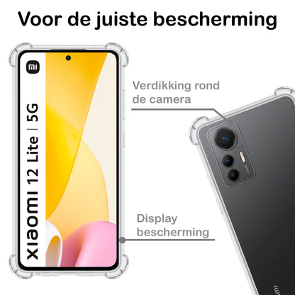 Xiaomi 12 Lite Hoesje Shockproof Backcover Siliconen - Transparant