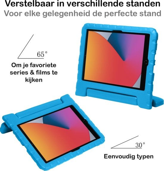 iPad 10.2 2020 Hoesje Kids Cover Bumper - Blauw