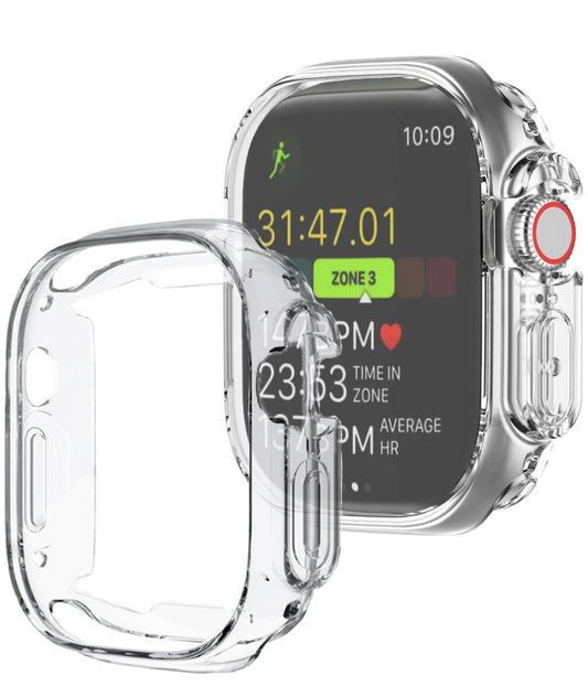 Hoesje Geschikt voor Apple Watch Ultra (49 mm) Hoes Siliconen Case - Transparant