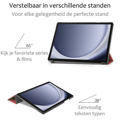 Samsung Galaxy Tab A9 Plus Hoesje Book Case - Donkerrood