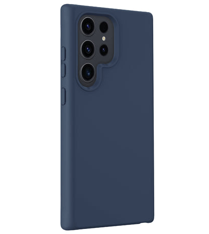 Samsung S24 Ultra Hoesje Siliconen Backcover Lichtgewicht - Donkerblauw