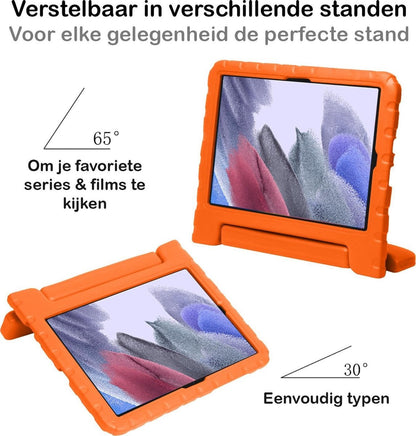 Samsung Galaxy Tab A7 Lite Hoesje Kids Cover Bumper - Oranje