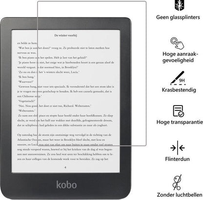 Screenprotector Geschikt voor Kobo Clara HD Screenprotector Gehard Glas Tempered Glass - Screenprotector Geschikt voor Kobo Clara HD Screenprotector