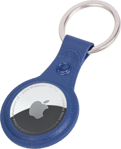 Apple AirTag Hoesje Leren Full Cover Lichtgewicht - Donkerblauw