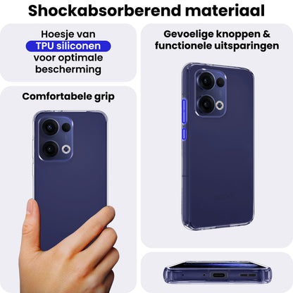 OPPO Reno 13 Hoesje Siliconen Backcover Lichtgewicht - Transparant