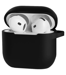 AirPods 4 Hoesje Siliconen Krasbestendig - Zwart