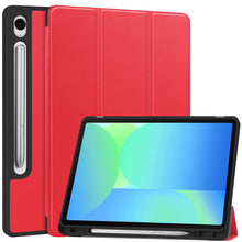 Samsung Galaxy Tab S10 Lite Trifold Bookcase Hoes met Penhouder voor S Pen - Rood