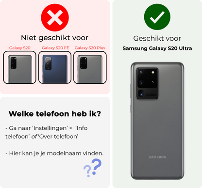 Samsung S20 Ultra Hoesje Bookcase Cover Uitneembaar - Bruin