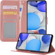Samsung A42 Hoesje Bookcase Cover met Kaarthouder - Rosé goud