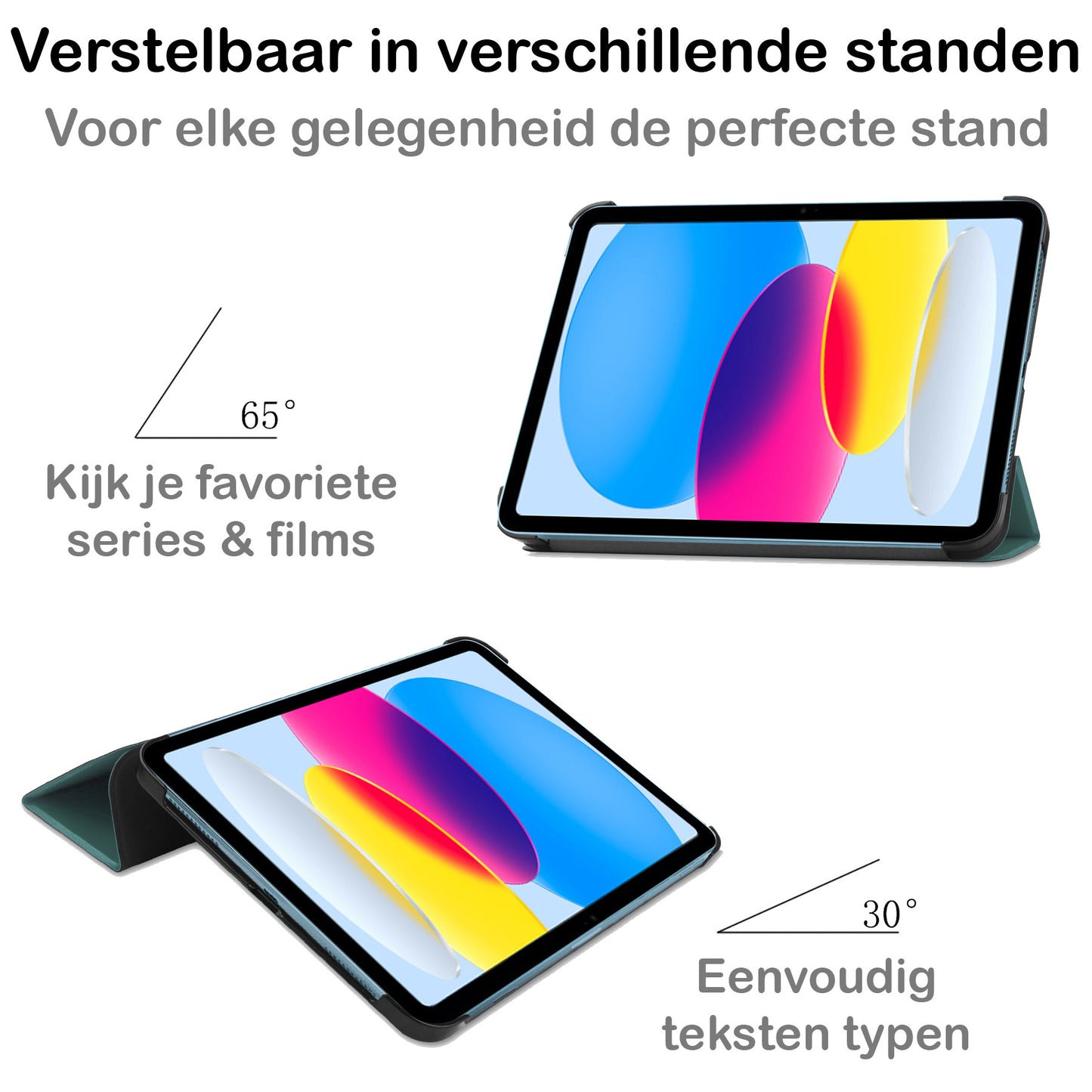 iPad 2022 Hoesje Book Case - Donkergroen