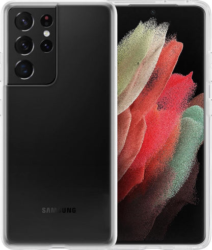 Samsung S21 Ultra Hoesje Siliconen Backcover Lichtgewicht - Transparant