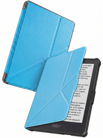 Kobo Clara HD Trifold Bookcase Hoes - Lichtblauw