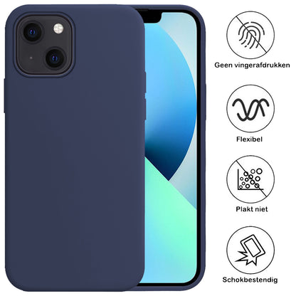 iPhone 14 Plus Hoesje Siliconen - Donkerblauw