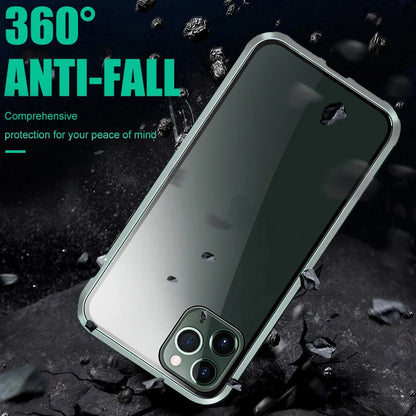 iPhone 12 Pro Max Hoesje Magneet Hard Case Shockproof - Zilver