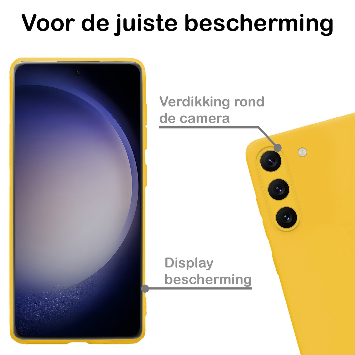 Samsung S23 Hoesje Siliconen - Geel