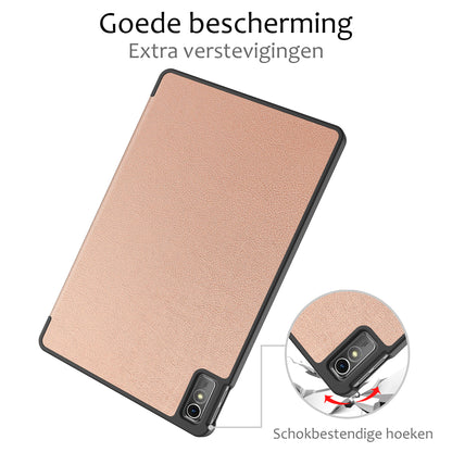 Lenovo Tab M10 5G Trifold Bookcase Hoes - Rosé goud