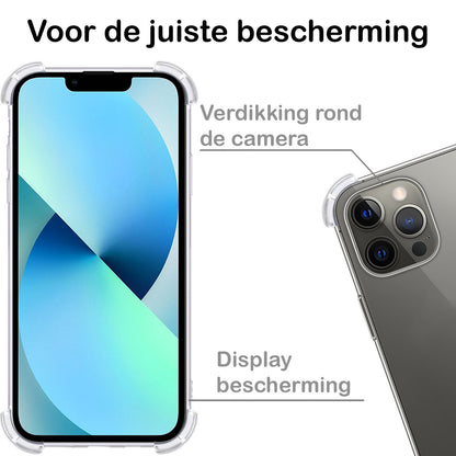 iPhone 14 Pro Max Hoesje Shockproof Backcover Siliconen - Transparant