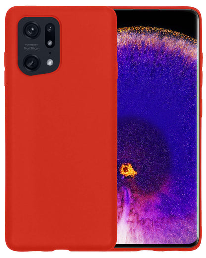 OPPO Find X5 Hoesje Siliconen Backcover Lichtgewicht - Rood