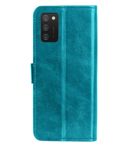 Samsung A02s Hoesje Bookcase Cover met Kaarthouder - Turquoise