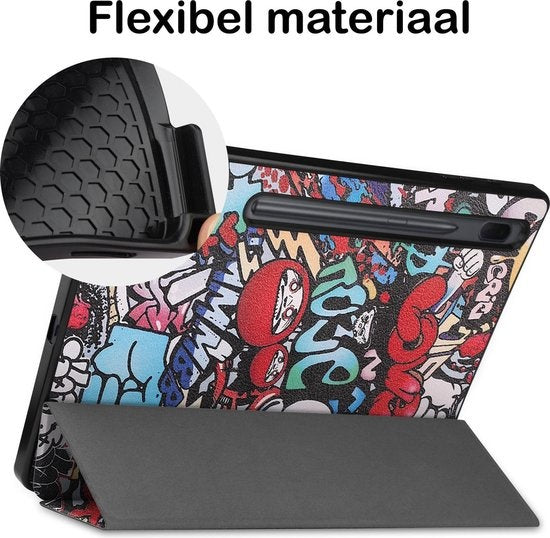 Samsung Galaxy Tab S7 FE Tablethoes Smcpen Met Screenprotector - Graffity