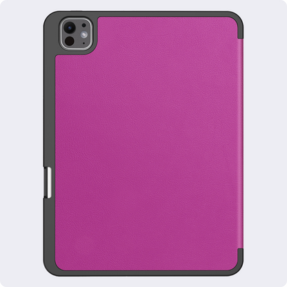 iPad Pro 2024 (11 inch) Trifold Bookcase Hoes met Penhouder voor Apple Pen - Paars