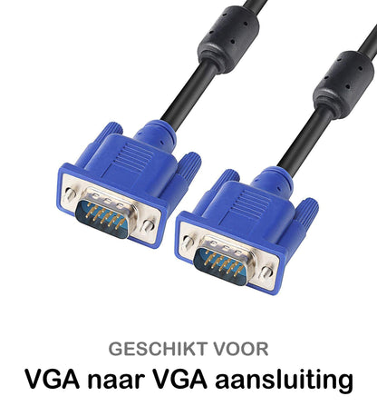 VGA Kabel Adapter Verlengkabel - VGA naar VGA Monitor Kabel 1080p HD - 1.5 Meter - Blauw