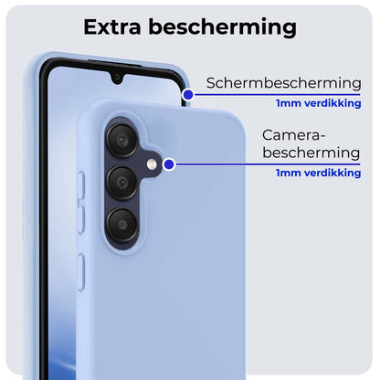 Samsung A25 Hoesje Siliconen Backcover Lichtgewicht - Lichtblauw