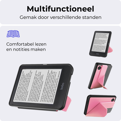 Kobo Clara BW Trifold Bookcase Hoes - Roze