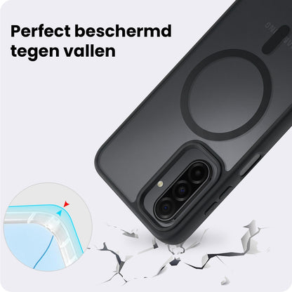 Samsung A26 Hoesje Geschikt voor Magsafe Backcover Shockproof - Zwart