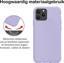iPhone 11 Pro Max Hoesje Siliconen Backcover Lichtgewicht - Lila