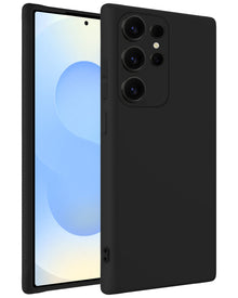Samsung S25 Ultra Hoesje Siliconen Backcover Lichtgewicht - Zwart