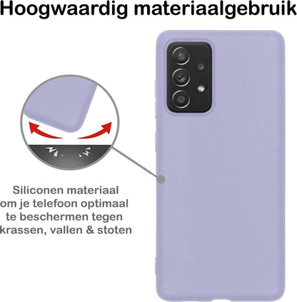 Samsung A72 Hoesje Siliconen - Lila