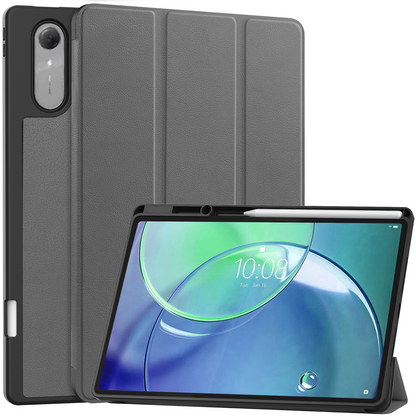 Lenovo Idea Tab Pro Gen 2 Trifold Bookcase Hoes met Penhouder Lenovo Pen - Grijs