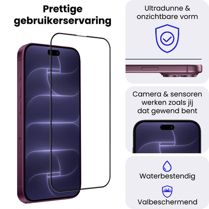 iPhone 18 Pro Max Screenprotector Flexibel Glas met Installatieframe