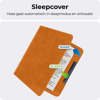 Kobo Libra Colour Leren Bookcase Hoes - Bruin