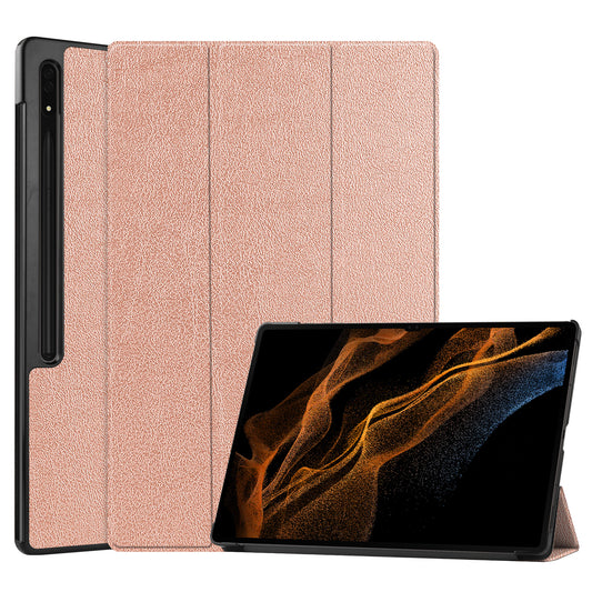 Samsung Galaxy Tab S9 Ultra Tablethoes Smcpen Met Screenprotector - Rosðð goud